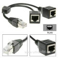 RJ45 1Male/2Female Ethernet Splitter Adapter Cable